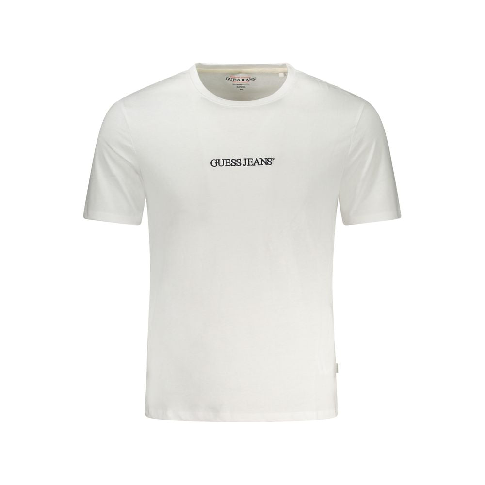 Guess Jeans Bianco Cotton Men T-Shirt Guess Jeans