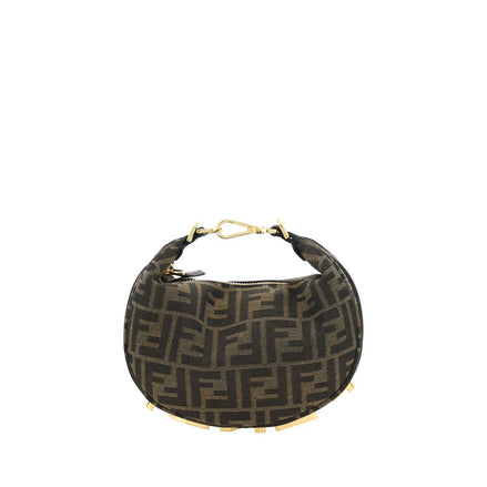 Fendi Brown Fabric Shoulder Bag Fendi