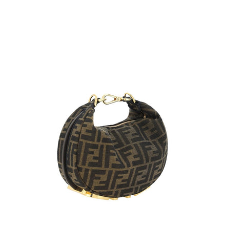 Fendi Brown Fabric Shoulder Bag Fendi