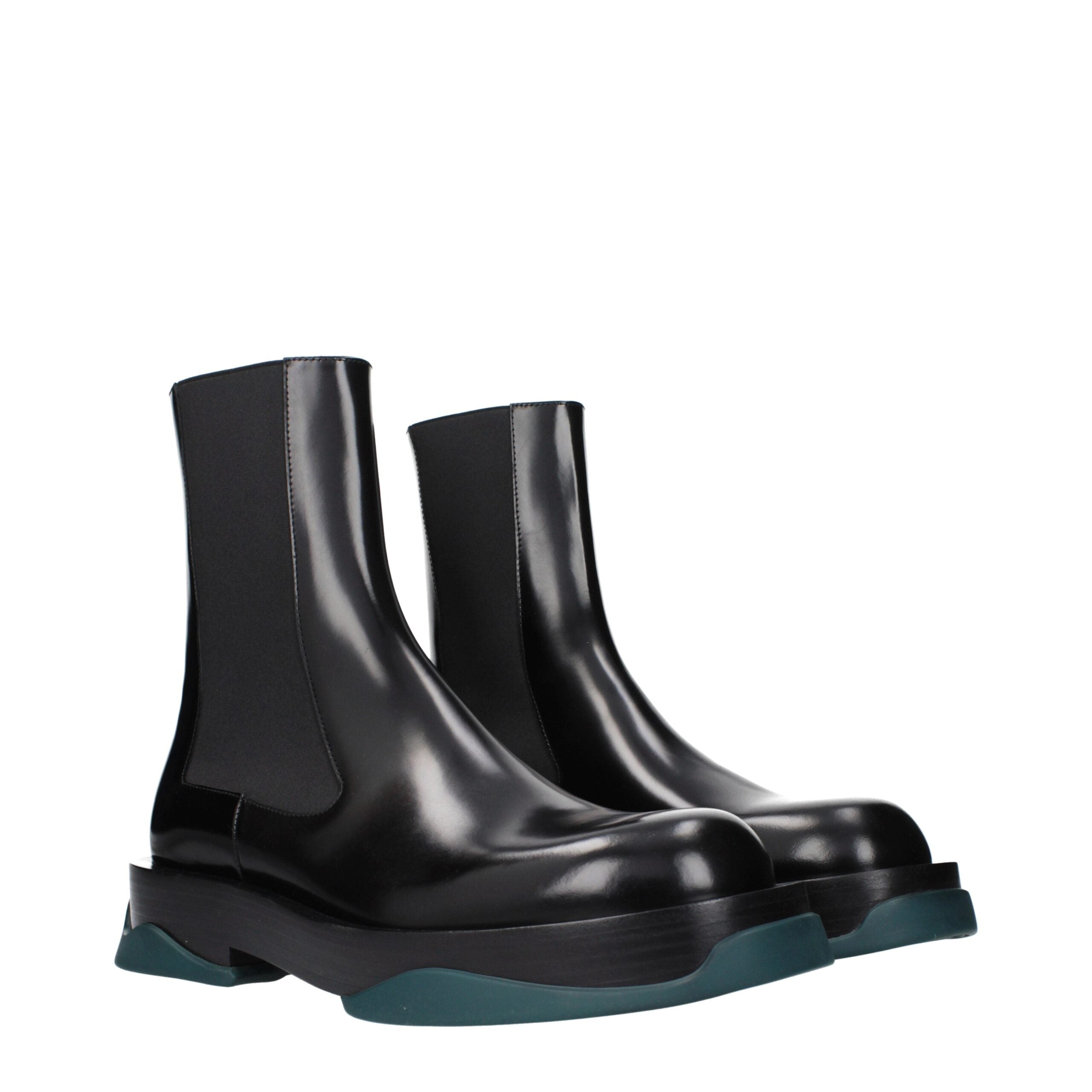 Jil Sander Black Leather Ankle Boots