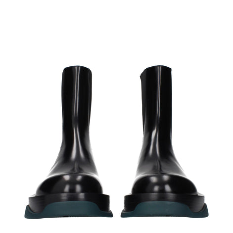 Jil Sander Black Leather Ankle Boots