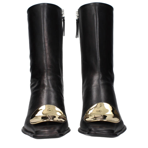 Jil Sander Black Leather Ankle Boots