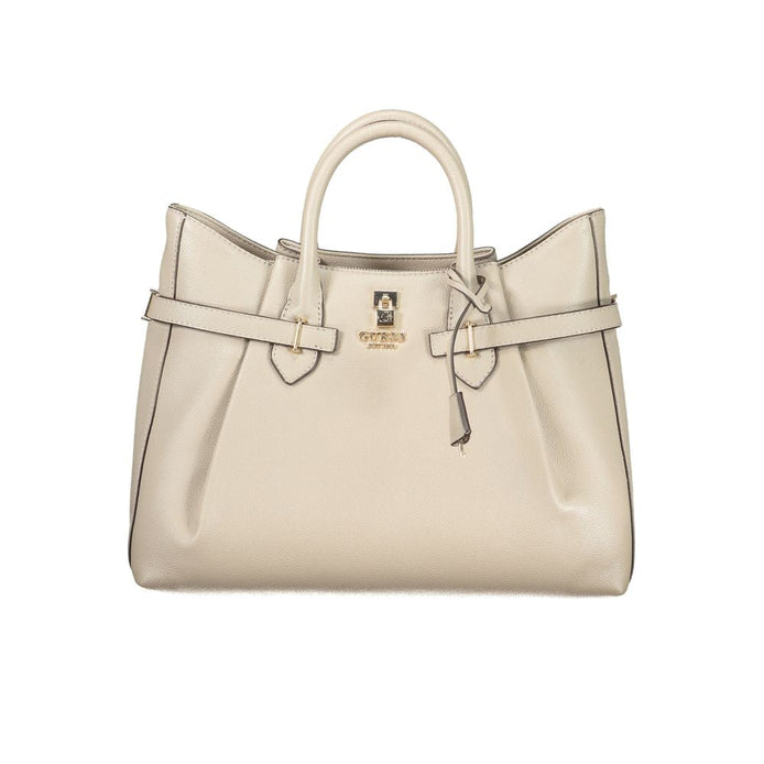 Guess Jeans Beige Polyurethane Women's Handbag Guess Jeans