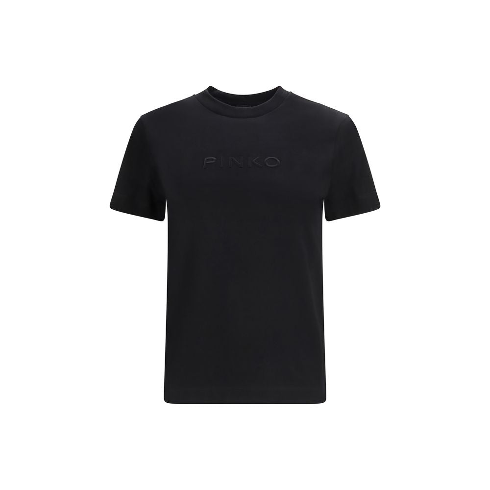 PINKO Black Cotton T-Shirt PINKO