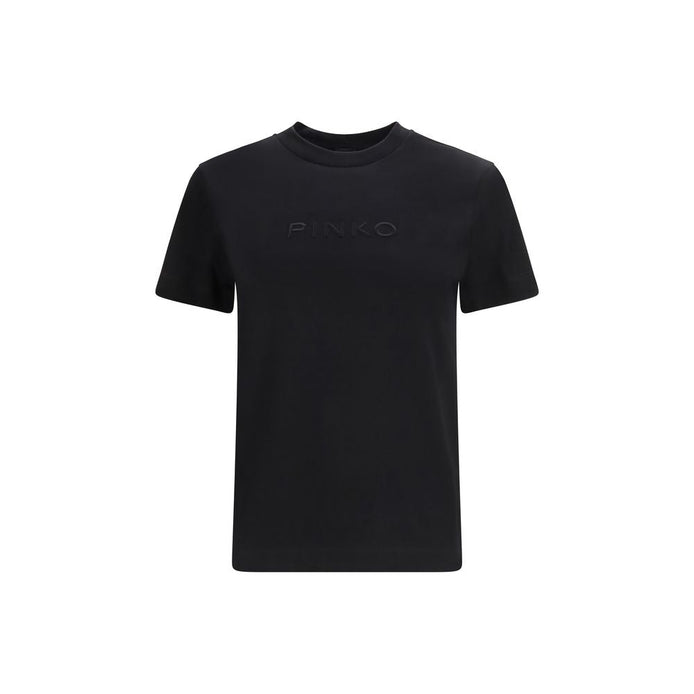 PINKO Black Cotton T-Shirt PINKO
