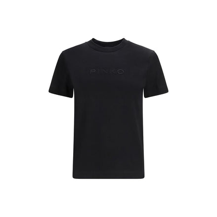 PINKO Black Cotton T-Shirt PINKO