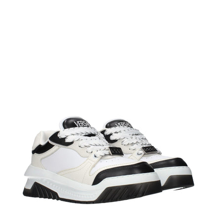 Versace White Leather Low Top Sneakers Versace