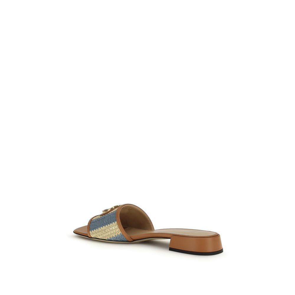 Valentino Garavani Multicolor Calf Leather Bos Taurus Sandals Valentino Garavani