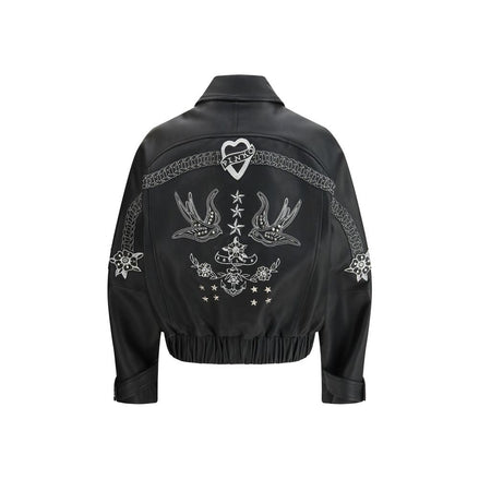 PINKO Black Leather Jacket PINKO
