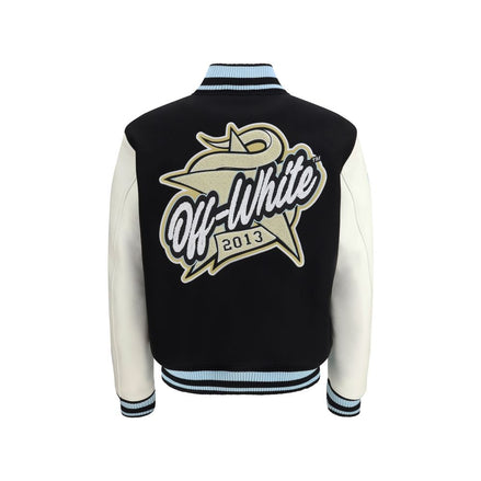 Off-White Black Wool Bomber Off-White