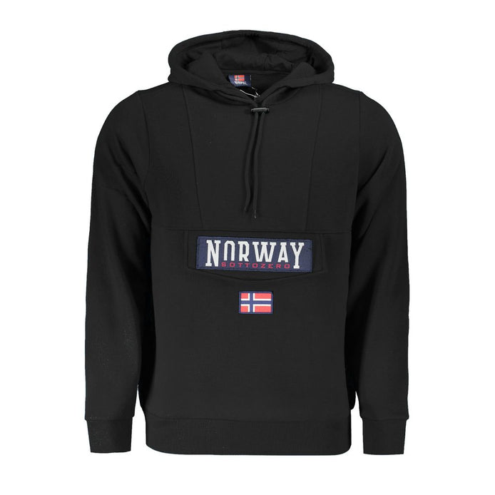 Norway 1963 Black Cotton Men's Hooded Sweatshirt
