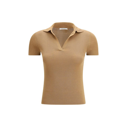 Max Mara Beige Fleece Wool Dress Shirt