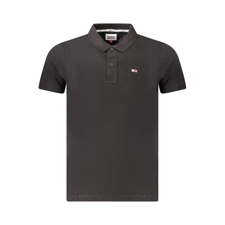 Tommy Hilfiger Black Cotton Men's Polo Shirt