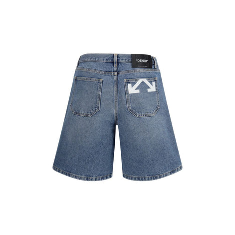 Off-White Blue Denim Shorts