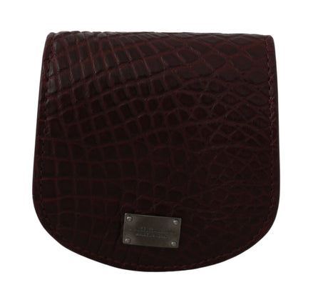 Dolce & Gabbana Brown Exotic Skin Pocket Condom Case Holder Dolce & Gabbana