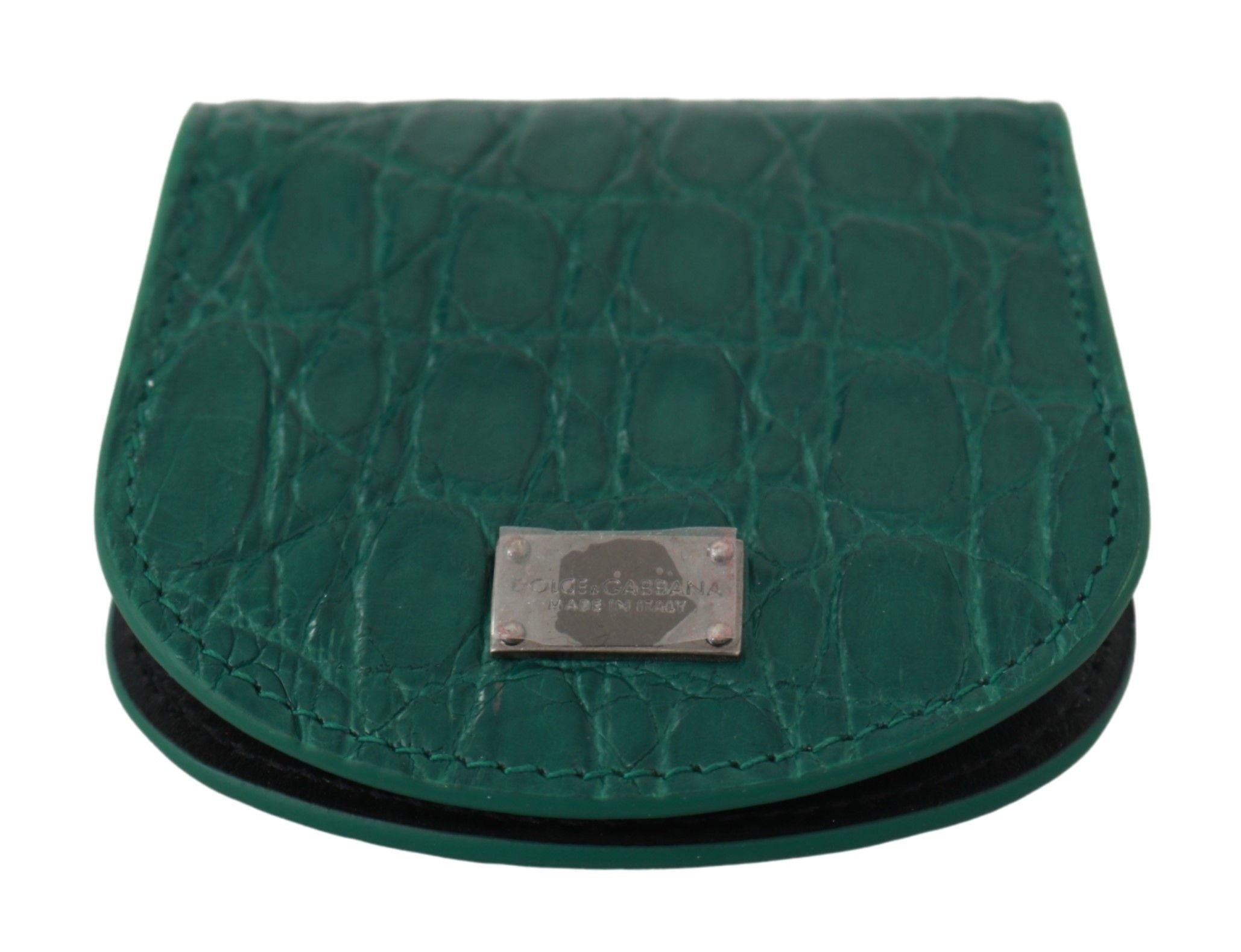 Dolce & Gabbana Green Exotic Skins Condom Case Holder Wallet Dolce & Gabbana