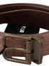 Dolce & Gabbana Beige Exotic Skin Gold Buckle Leather Belt Dolce & Gabbana