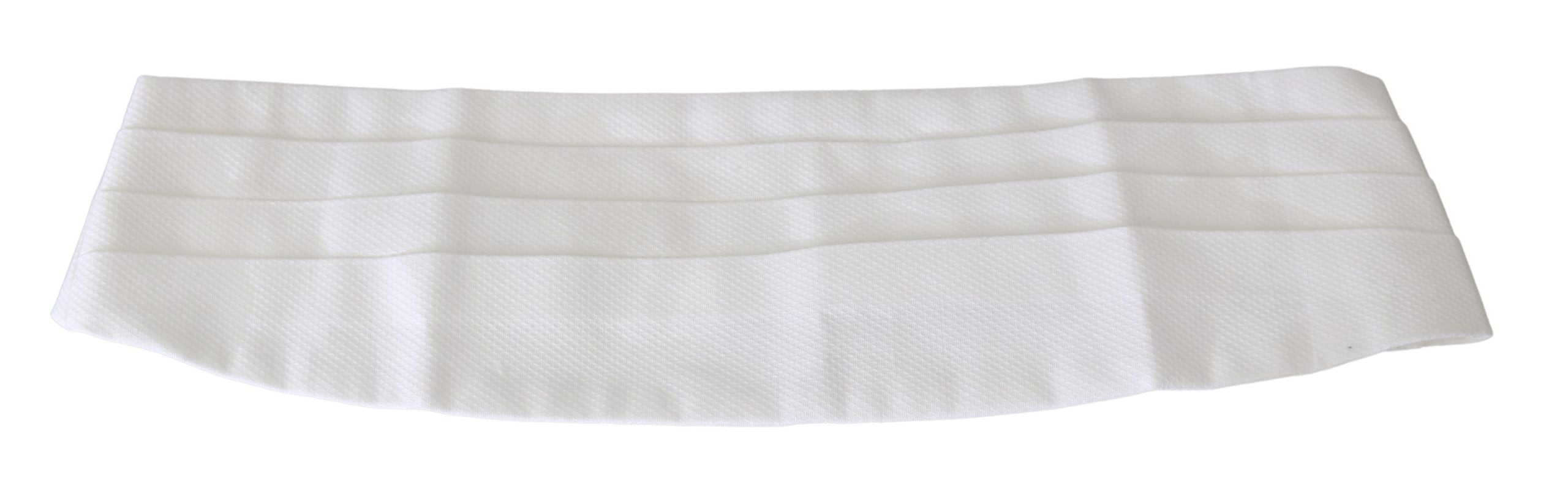 Dolce & Gabbana White Men Waist Belt Cotton Cummerbund Dolce & Gabbana