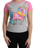 Moschino Gray and pink Cotton T-shirt My Little Pony Top Moschino