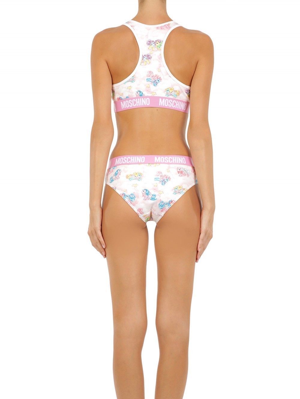 Moschino White Two-Piece Sleepwear My Little Pony Bikini Moschino