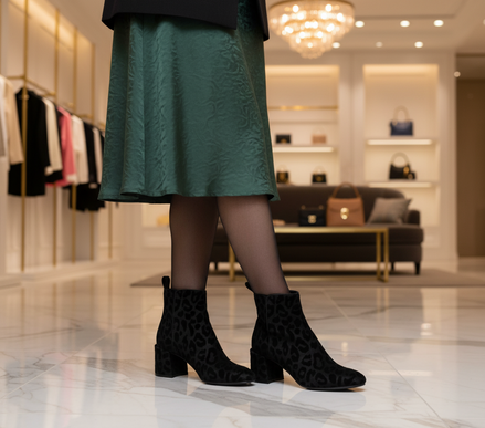 Dolce & Gabbana Black Leopard Short Boots Zipper Shoes Dolce & Gabbana