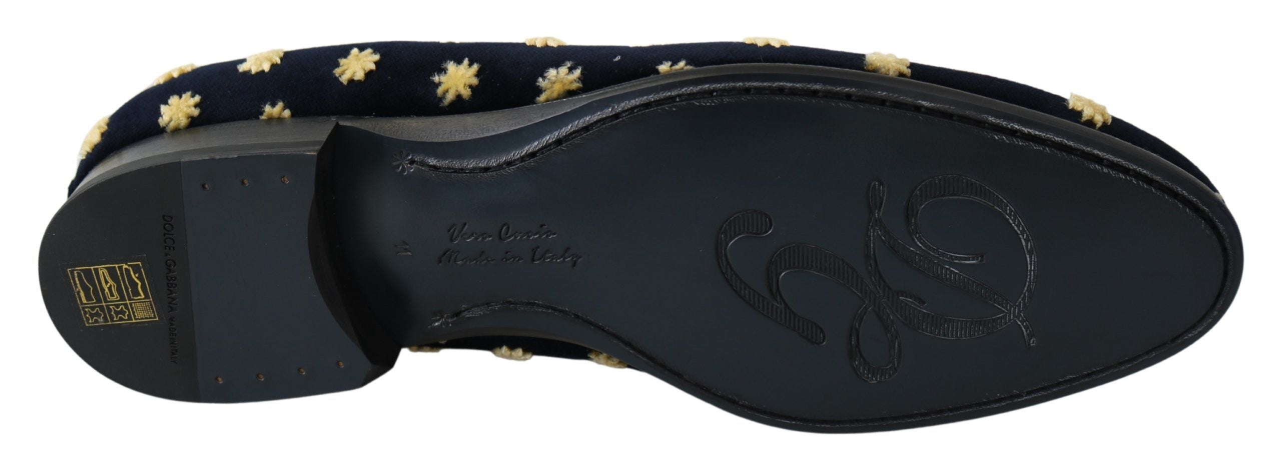 Dolce & Gabbana Blue Velvet Crown Slippers Loafers Shoes Dolce & Gabbana