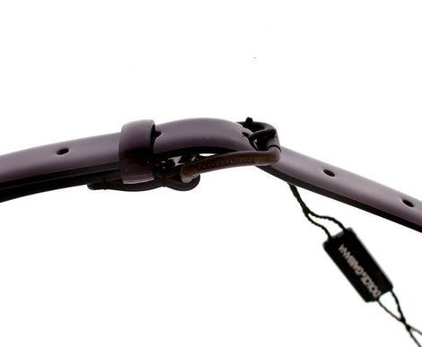 Dolce & Gabbana Purple Leather Logo Cintura Gürtel Belt Dolce & Gabbana