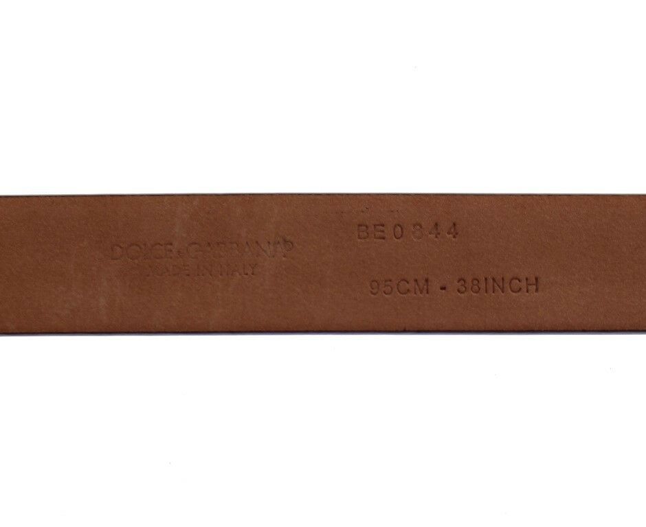 Dolce & Gabbana Purple Leather Logo Cintura Gürtel Belt Dolce & Gabbana