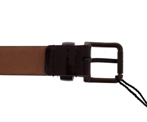 Dolce & Gabbana Purple Leather Logo Cintura Gürtel Belt Dolce & Gabbana