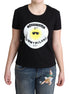 Moschino Black Cotton Sunny Milano Print T-shirt Moschino