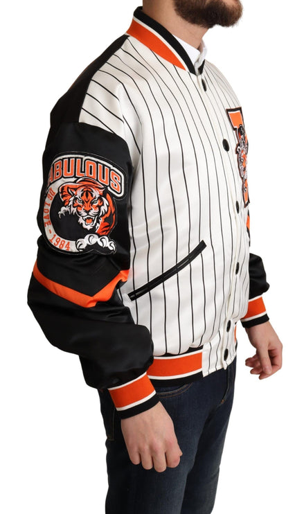 Dolce & Gabbana Multicolor Bomber King Logo #DGMILLENNIALS Jacket Dolce & Gabbana