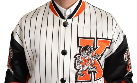 Dolce & Gabbana Multicolor Bomber King Logo #DGMILLENNIALS Jacket Dolce & Gabbana