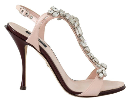 Dolce & Gabbana Pink Crystals Heels Keira Sandals Dolce & Gabbana