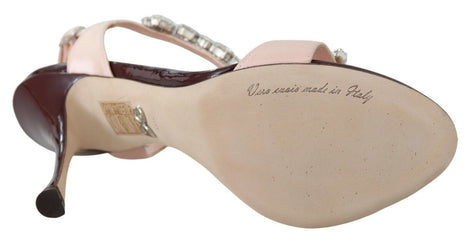 Dolce & Gabbana Pink Crystals Heels Keira Sandals Dolce & Gabbana