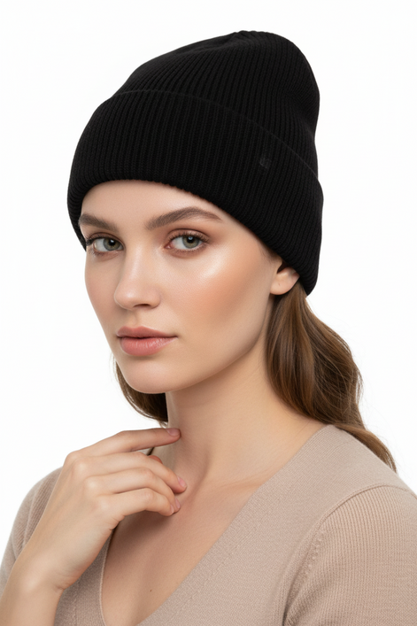 Dolce & Gabbana Black Wool Knit Women Winter Hat Dolce & Gabbana