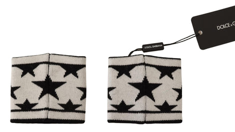Dolce & Gabbana White Black Wool Logo #DGMILLENNIALS Wristband Dolce & Gabbana