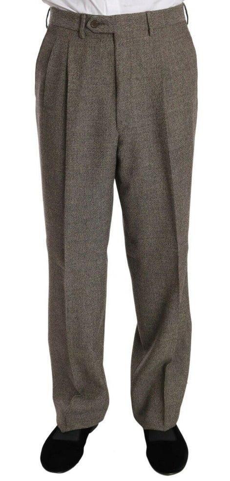 Fendi Brown Wool Regular Single  Breasted Suit Fendi