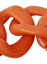 Ermanno Scervino Gold Orange Chain Wide Brass Plastic Bracelet Ermanno Scervino
