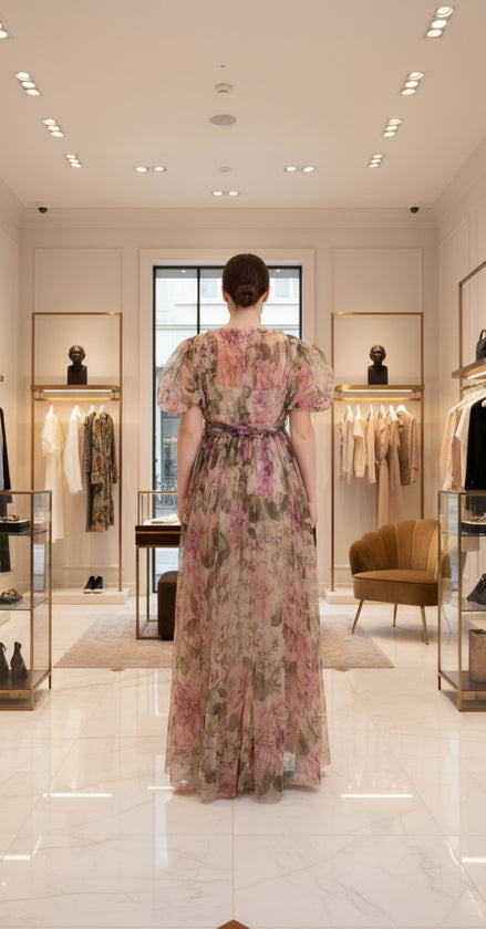 Dolce & Gabbana Multicolor Floral Print Long Maxi Gown Dress Dolce & Gabbana