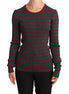 Dolce & Gabbana Multicolor Striped Crew Neck Pullover Sweater Dolce & Gabbana