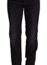 Ermanno Scervino Black Washed Straight Denim Trouser Cotton Jeans Ermanno Scervino
