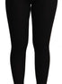Dolce & Gabbana Black Cashmere Stretch Waist Tights Pants Dolce & Gabbana