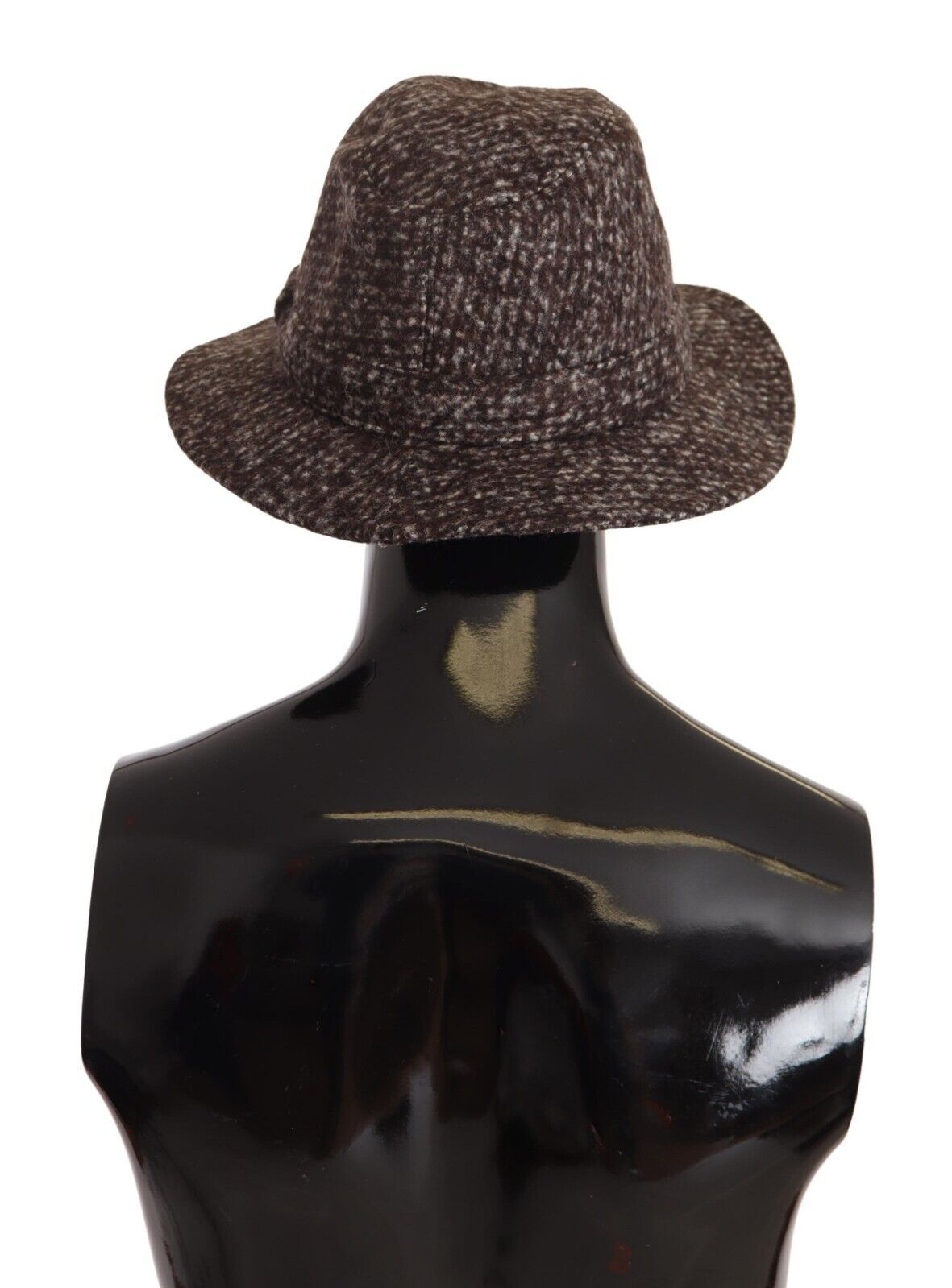 Dolce & Gabbana Gray Melange Blended Textured Tweed Hat Dolce & Gabbana