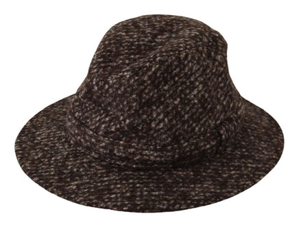 Dolce & Gabbana Gray Melange Blended Textured Tweed Hat Dolce & Gabbana