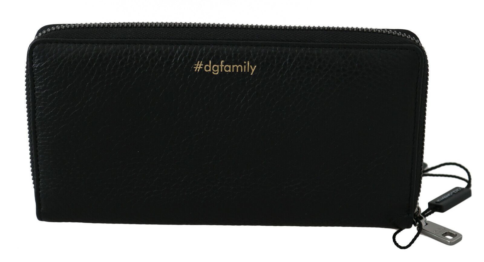Dolce & Gabbana Black Red Leather #DGFAMILY Zipper Continental Wallet Dolce & Gabbana