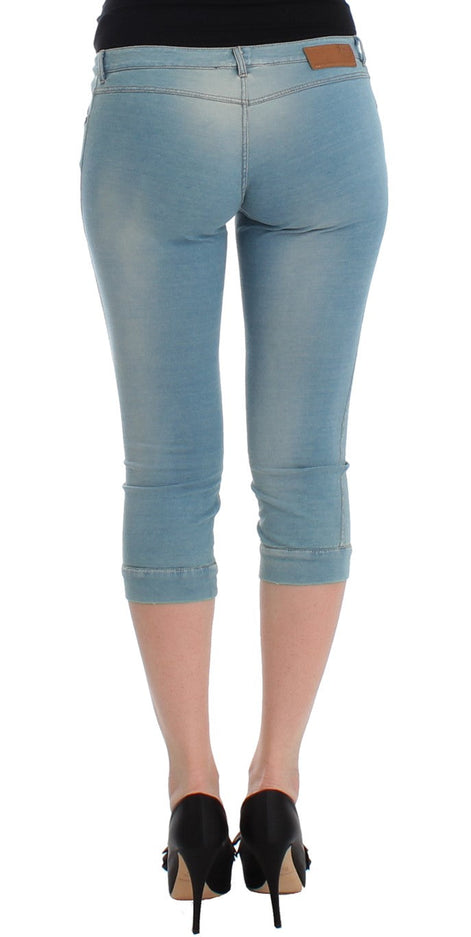 Ermanno Scervino Blue Capri Pants Cropped Jeans Ermanno Scervino