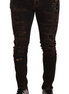Dolce & Gabbana Brown Distressed Slim Fit Skinny Denim Jeans Dolce & Gabbana