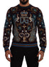 Dolce & Gabbana Bordeaux Cashmere DG Crown Embroidered Sweater Dolce & Gabbana