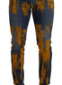 Dolce & Gabbana Blue Yellow Dye Cotton Skinny Men Denim Jeans Dolce & Gabbana