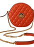 Versace Elegant Round Nappa Leather Crossbody Bag Versace